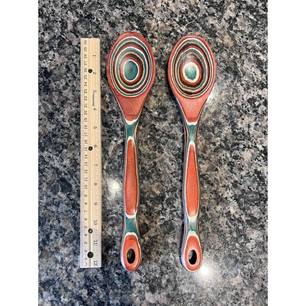 Multicolor Pakkawood Serving Spoon Bundle Kitchen Decor - Picture 6 of 8